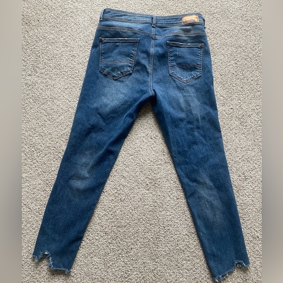Zara Midrise distressed Denim Sz 12 - Picture 5 of 8